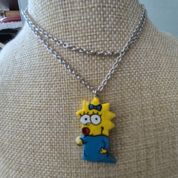 Jewelry - Maggie The Sympsons Cartoon Character Pendant Necklace